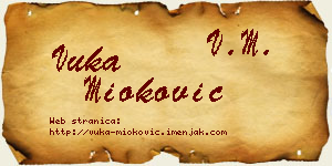 Vuka Mioković vizit kartica